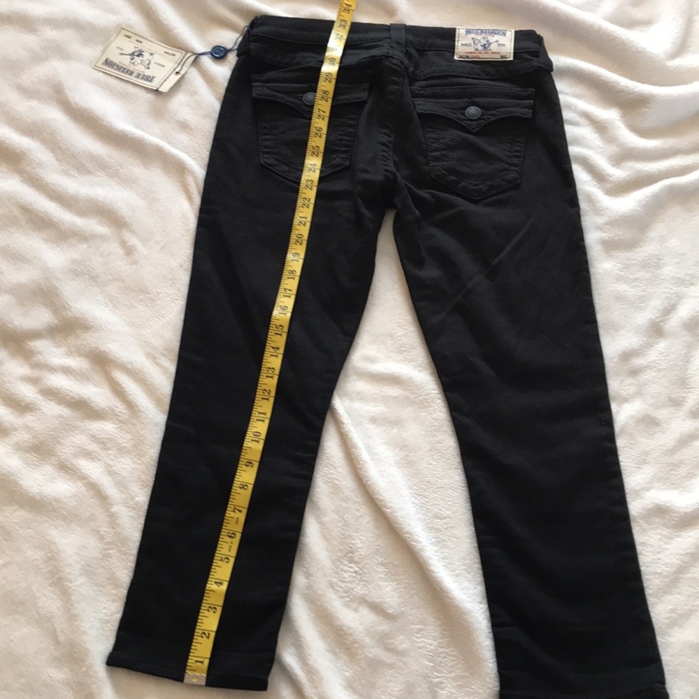 True Religion Black Basic Rolled Capri Pants With… - image 4